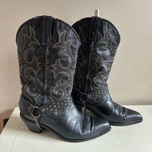 Black Western Leather Boots
